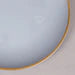 ARDA ATLAS HAND PAINTED GLASS DINNER PLATE D28CM MATT GOLD/PASTEL GREY