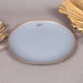 ARDA ATLAS HAND PAINTED GLASS DINNER PLATE D28CM MATT GOLD/PASTEL GREY
