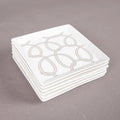 FOSUNY SET 6 SQUARE DISH 13X13CM GREY/WHITE (202029014)