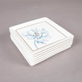 FOSUNY SET 6 SQUARE DISH 13X13CM BLUE/GOLD (202029019)